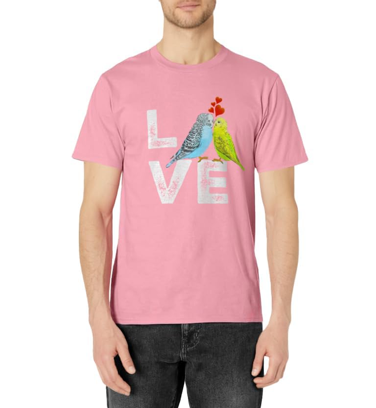 Cute Parrot Parakeet Family Love Men Women Boys Girls T-Shirt