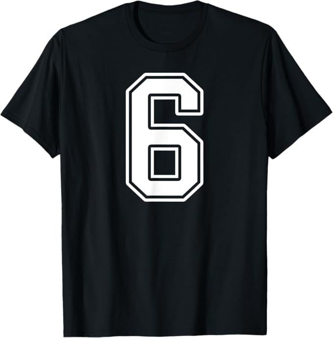 Number 6 Fan Player Jersey Style #6 Men Women Kids T-Shirt