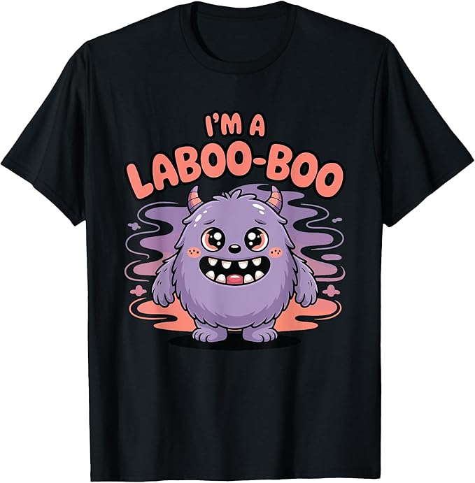 I’m a Laboo-Boo Cute Monster Funny Cartoon Text Design T-Shirt