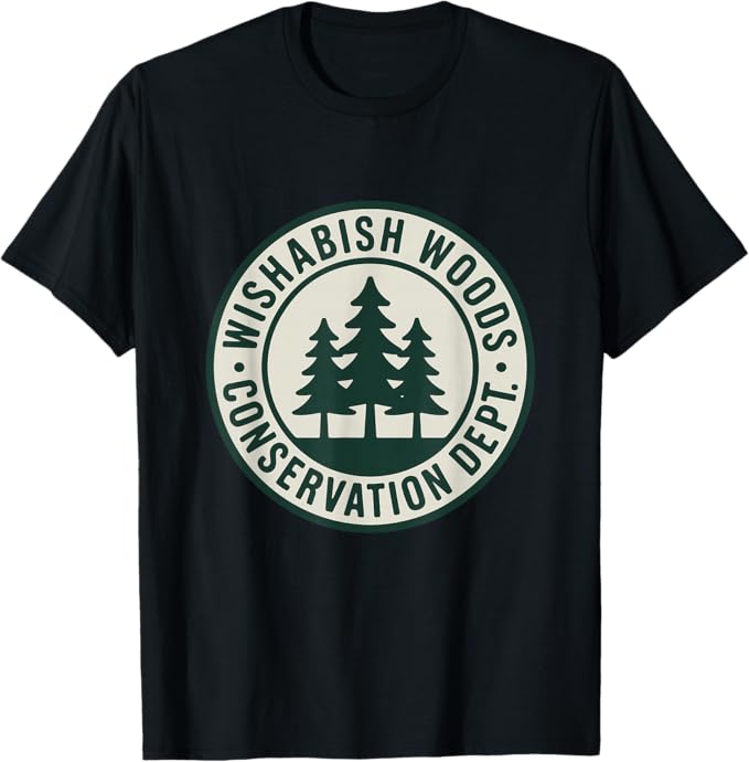 Wishabish Woods Conservation Dept Retro Outdoor Design T-Shirt