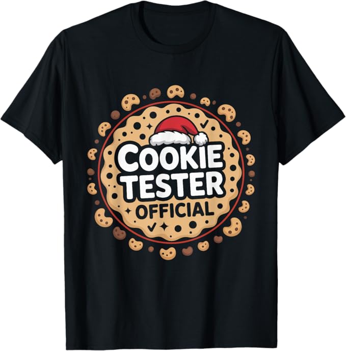Official Cookie Tester Funny Christmas Holiday Design T-Shirt