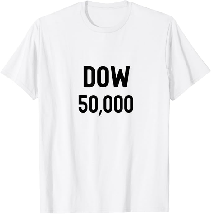 Dow 50,000 Milestone Stock Market Investor Design T-Shirt