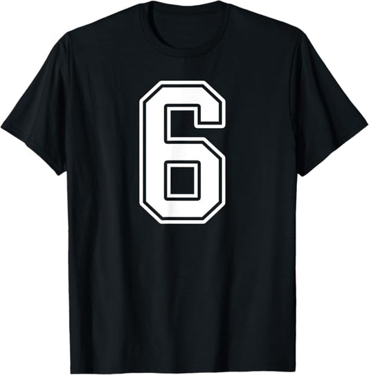 Number 6 Fan Player Jersey Style #6 Men Women Kids T-Shirt