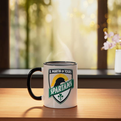St Martin of Tours Spartans Shield Emblem Design Ceramic Mug