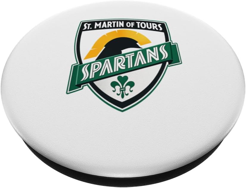 St Martin of Tours Spartans Shield Emblem Design PopSockets Adhesive PopGrip