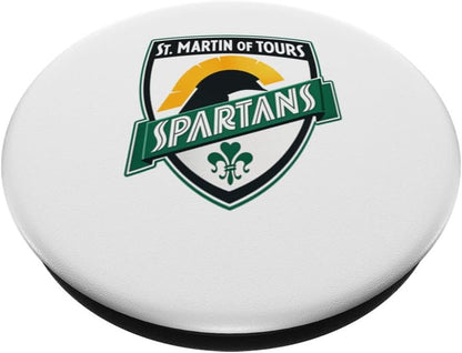 St Martin of Tours Spartans Shield Emblem Design PopSockets Adhesive PopGrip