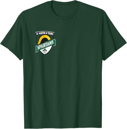 St Martin of Tours Spartans Shield Emblem Design T-Shirt