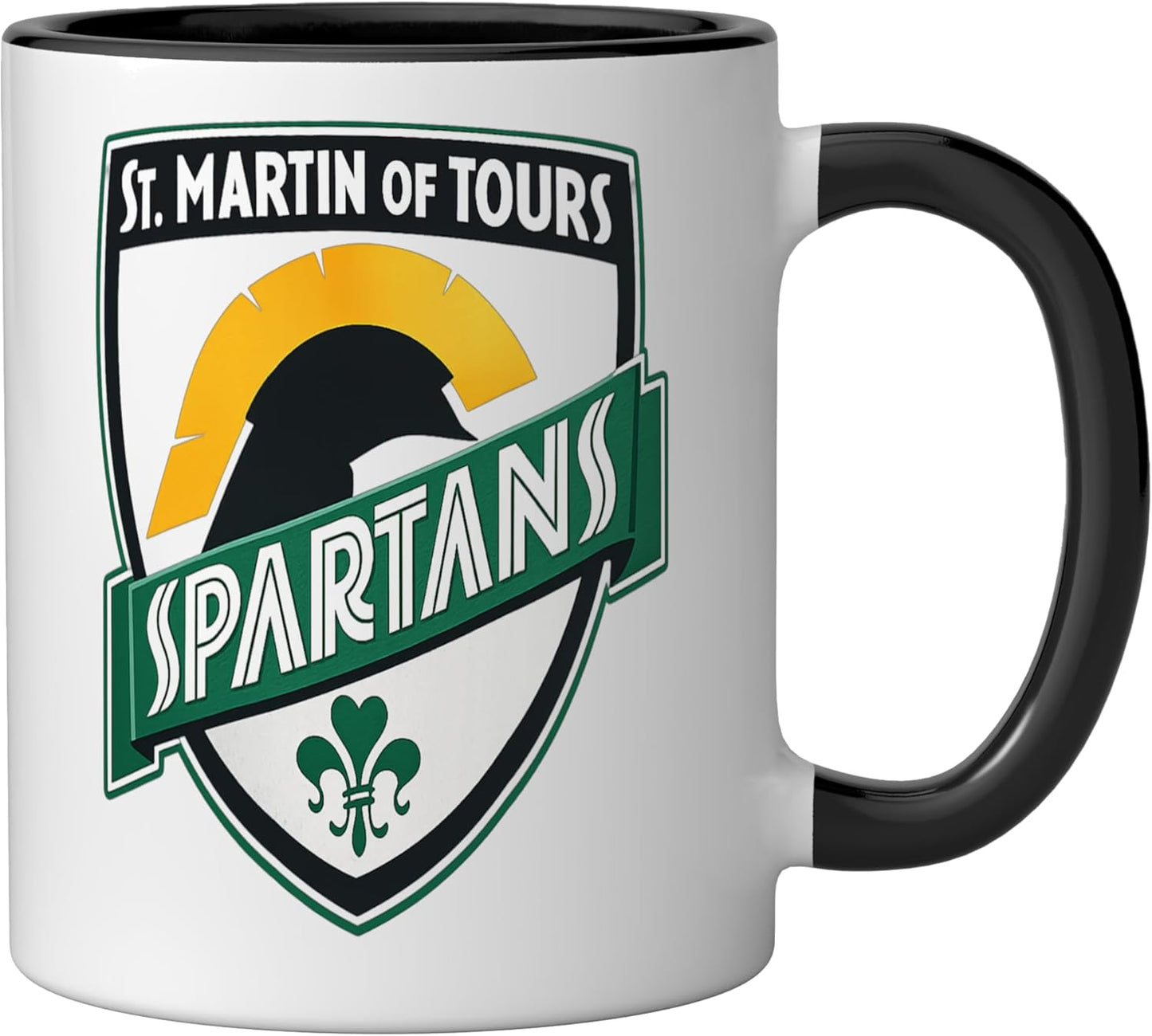 St Martin of Tours Spartans Shield Emblem Design Ceramic Mug