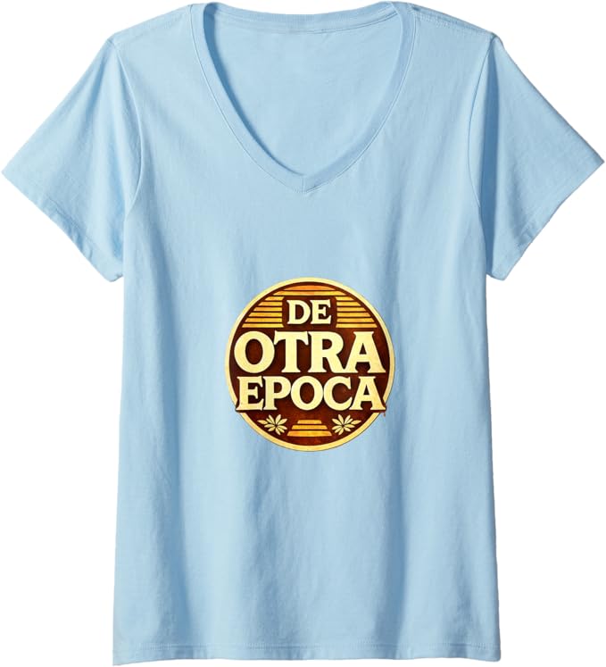 Women's De Otra Epoca Retro Nostalgia Vintage Style Design V-Neck T-Shirt