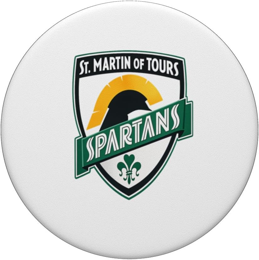 St Martin of Tours Spartans Shield Emblem Design PopSockets Adhesive PopGrip