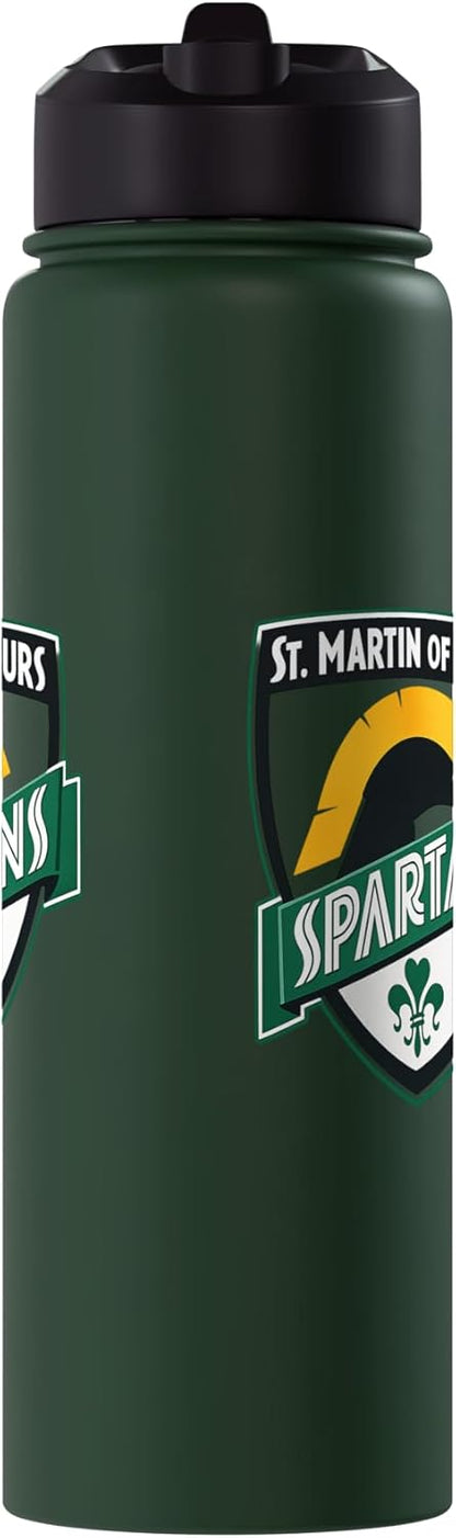 St Martin of Tours Spartans Shield Emblem Design Stainless Steel Insulated Water Bottle