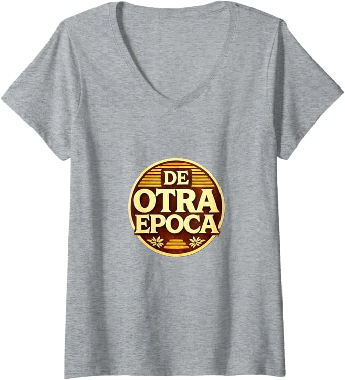 Women's De Otra Epoca Retro Nostalgia Vintage Style Design V-Neck T-Shirt