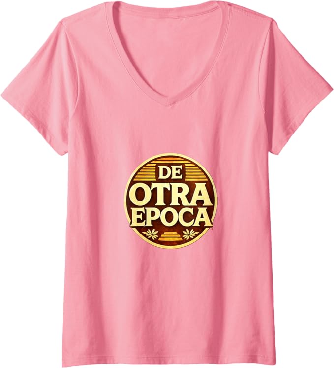 Women's De Otra Epoca Retro Nostalgia Vintage Style Design V-Neck T-Shirt