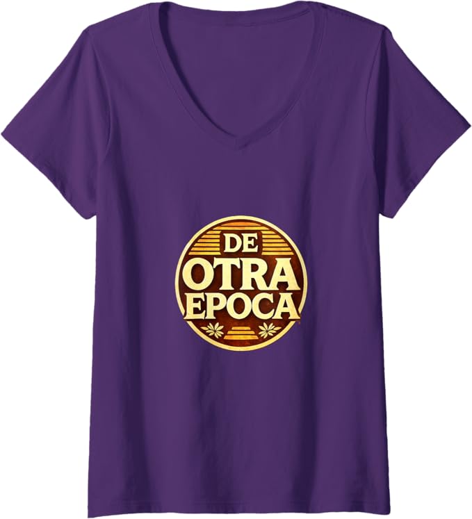 Women's De Otra Epoca Retro Nostalgia Vintage Style Design V-Neck T-Shirt