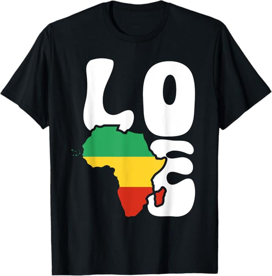 Juneteenth Africa Love Men Women T-Shirt