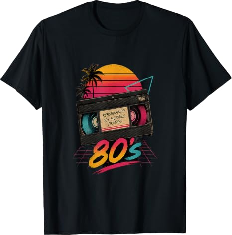 Rebobinando Los Mejores Tiempos 80s Retro T-Shirt