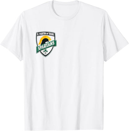 St Martin of Tours Spartans Shield Emblem Design T-Shirt
