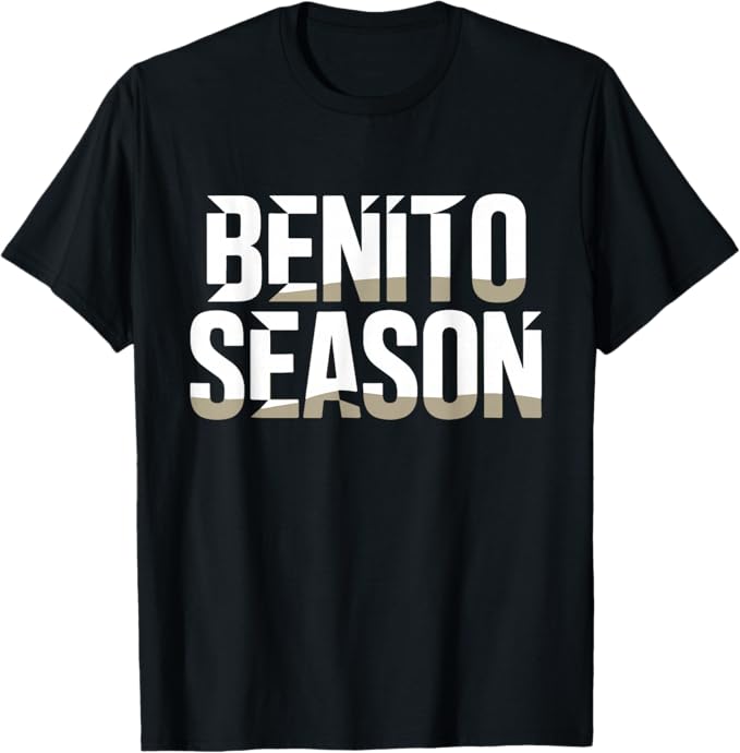 Benito Season Bold Modern Typography Statement Design T-Shirt