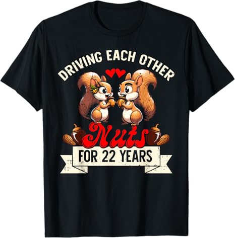 Couples Married 22-Year Funny 22nd Wedding Anniversary T-Shirt