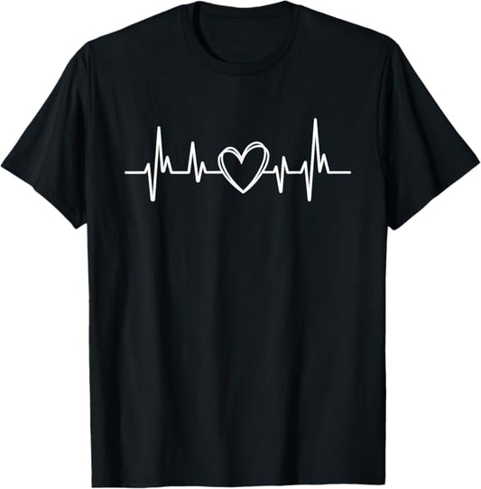 Valentine's Day Electrocardiogram EKG Heart Men Women Kids T-Shirt