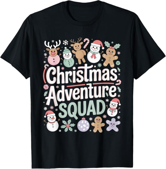 Christmas Adventure Squad Cute Holiday Design T-Shirt
