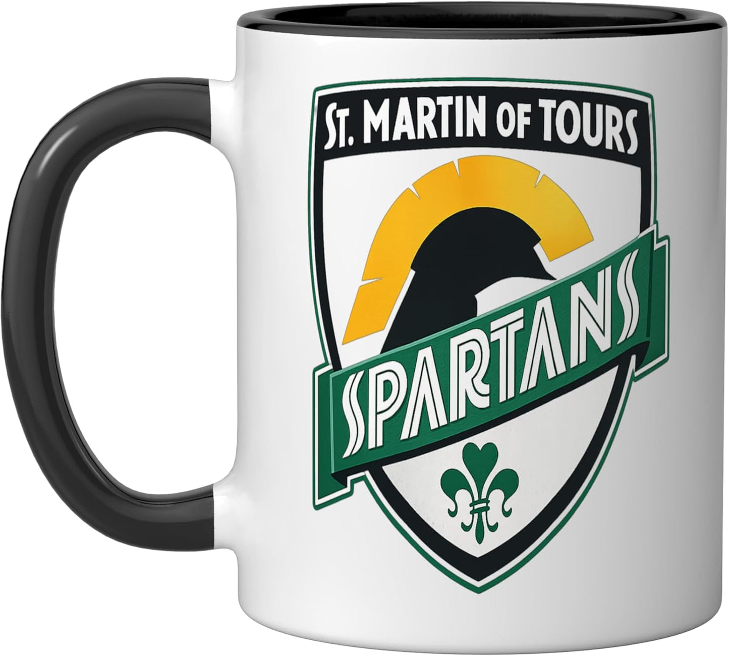St Martin of Tours Spartans Shield Emblem Design Ceramic Mug