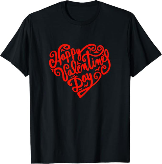 Heart Valentines Day Shirt Happy Valentines Day Love Heart T-Shirt