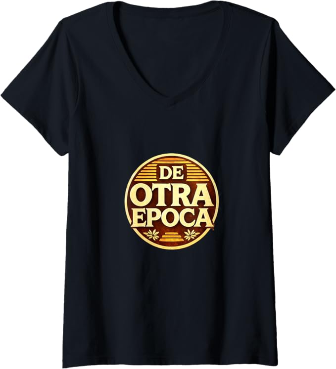 Women's De Otra Epoca Retro Nostalgia Vintage Style Design V-Neck T-Shirt
