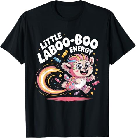 Little Laboo-Boo Energy Cute Candy Monster Speed Design T-Shirt