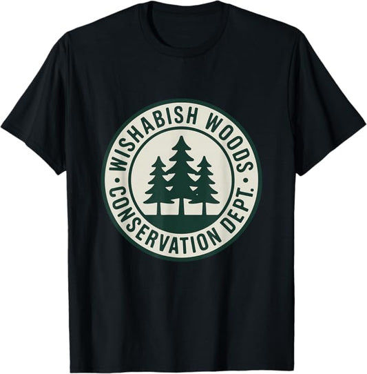 Wishabish Woods Conservation Dept Retro Outdoor Design T-Shirt