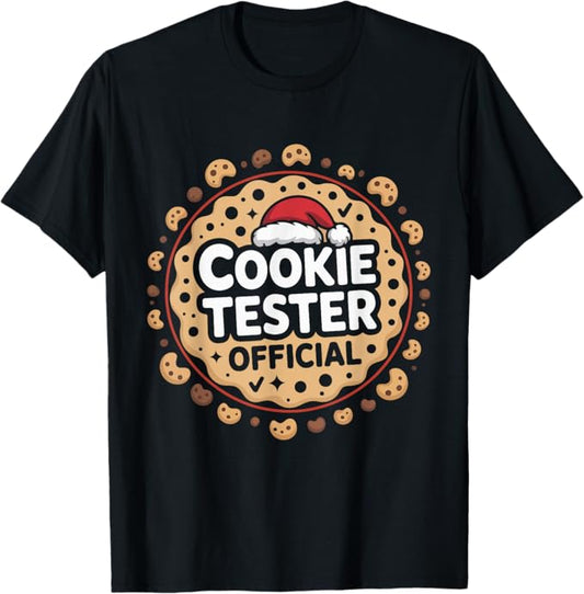 Official Cookie Tester Funny Christmas Holiday Design T-Shirt